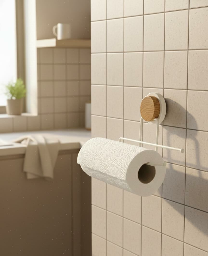 Okyanus Home Ahşap Desenli Magic Fix Sihirli Yapışkan Beyaz Kağıt Havluluk