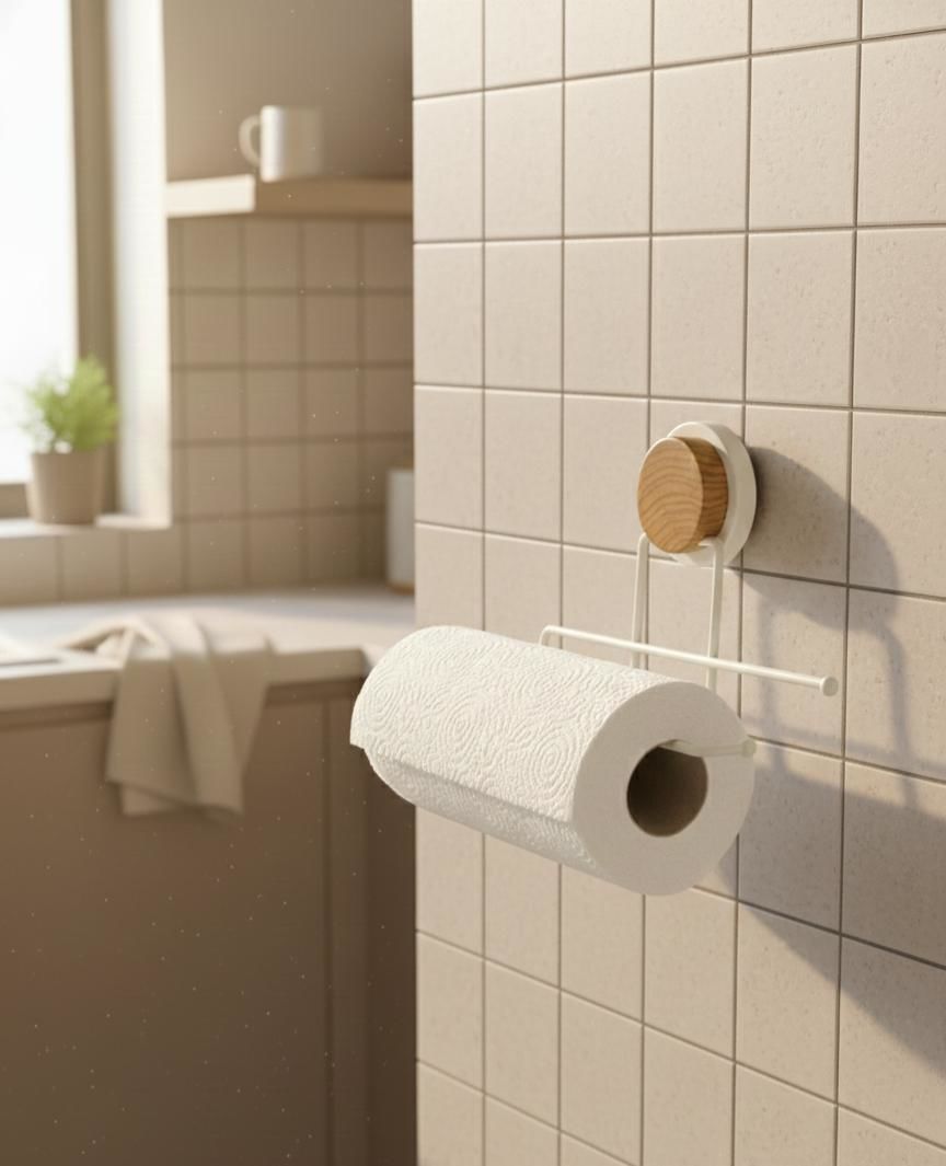 Okyanus Home Ahşap Desenli Magic Fix Sihirli Yapışkan Beyaz Kağıt Havluluk