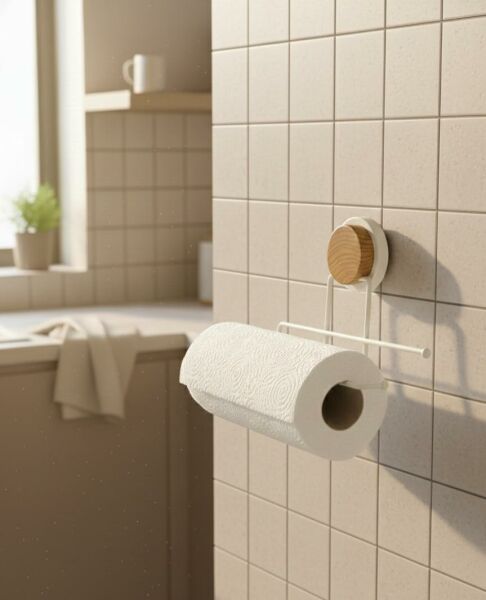 Okyanus Home Ahşap Desenli Magic Fix Sihirli Yapışkan Beyaz Kağıt Havluluk