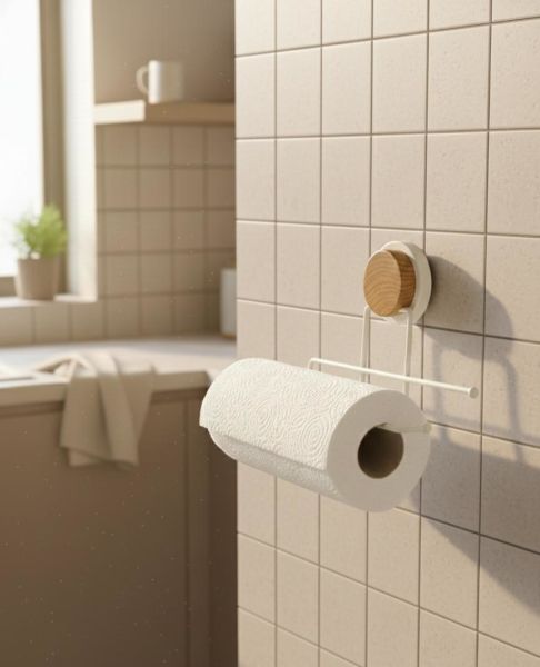 Okyanus Home Ahşap Desenli Magic Fix Sihirli Yapışkan Beyaz Kağıt Havluluk