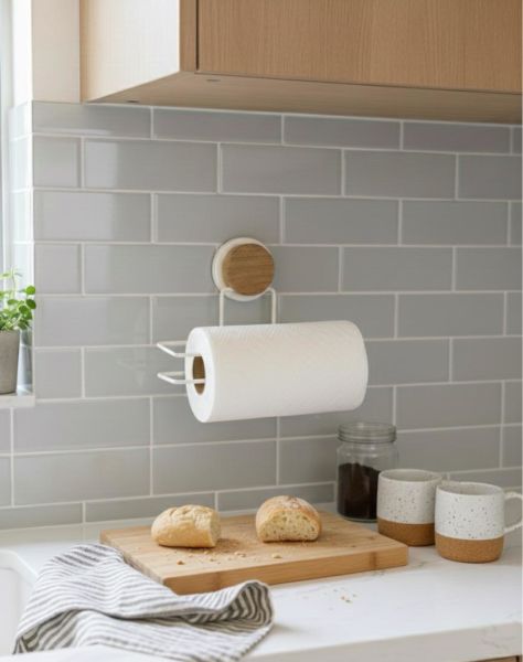 Okyanus Home Ahşap Desenli Magic Fix Sihirli Yapışkan Beyaz Kağıt Havluluk