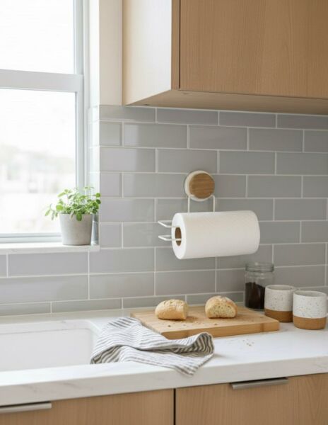 Okyanus Home Ahşap Desenli Magic Fix Sihirli Yapışkan Beyaz Kağıt Havluluk