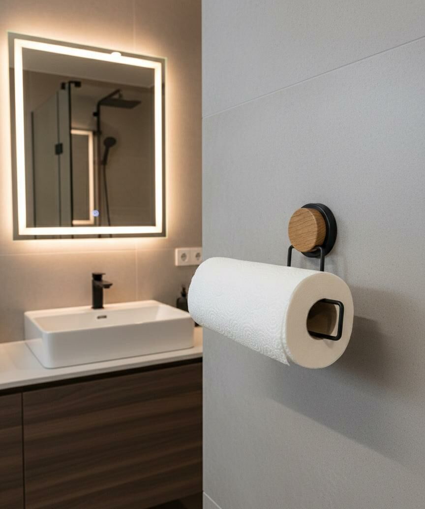 Okyanus Home Ahşap Desenli Magic Fix Sihirli Yapışkan Siyah Kağıt Havluluk