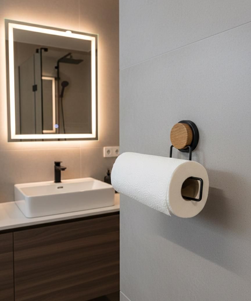 Okyanus Home Ahşap Desenli Magic Fix Sihirli Yapışkan Siyah Kağıt Havluluk