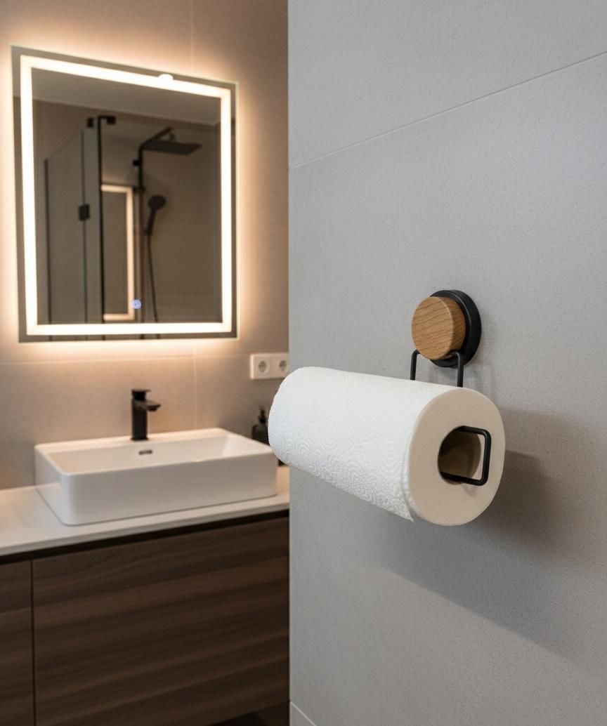 Okyanus Home Ahşap Desenli Magic Fix Sihirli Yapışkan Siyah Kağıt Havluluk