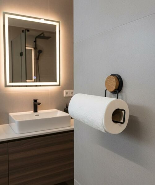 Okyanus Home Ahşap Desenli Magic Fix Sihirli Yapışkan Siyah Kağıt Havluluk