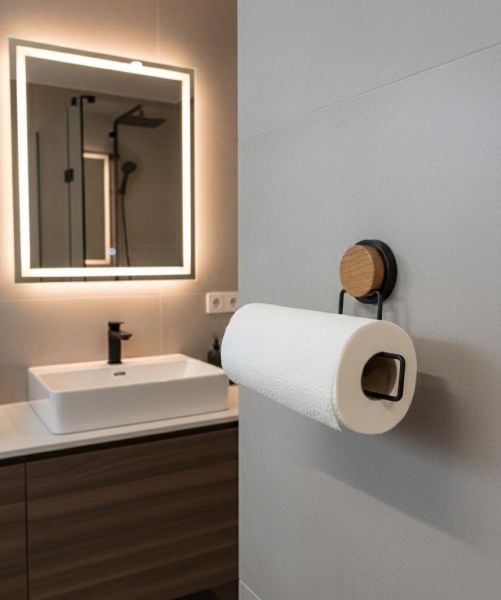 Okyanus Home Ahşap Desenli Magic Fix Sihirli Yapışkan Siyah Kağıt Havluluk