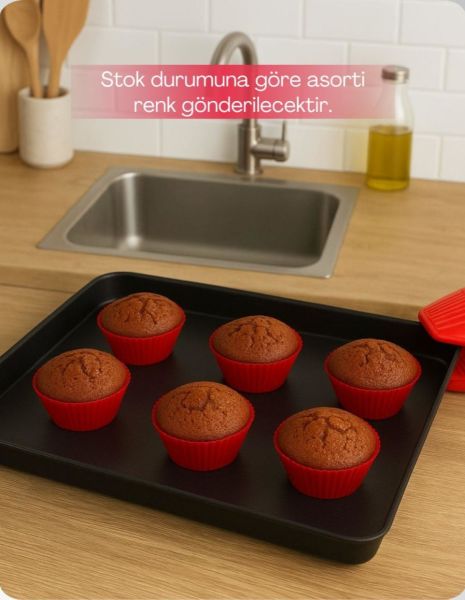 Okyanus Home 6'lı Silikon Cupcake Kalıbı