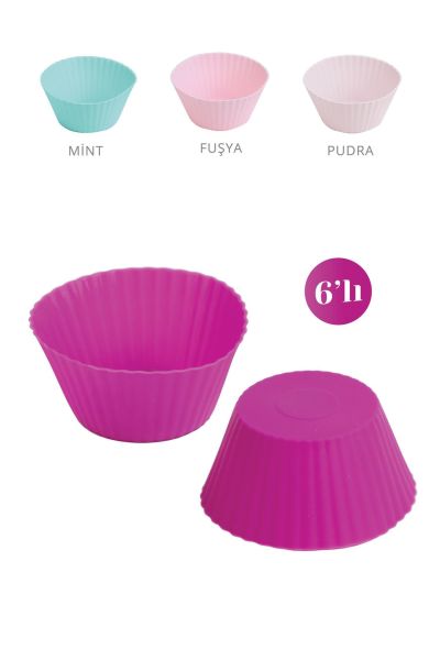 Okyanus Home 6'lı Silikon Cupcake Kalıbı
