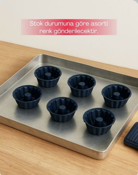 Okyanus Home 6'lı Silikon Cupcake Kalıbı
