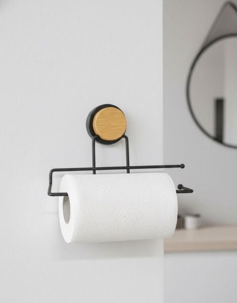 Okyanus Home Ahşap Desenli Magic Fix Sihirli Yapışkan Siyah Kağıt Havluluk