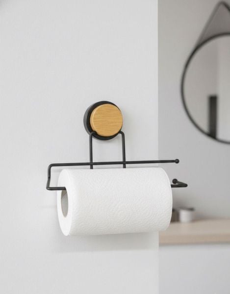 Okyanus Home Ahşap Desenli Magic Fix Sihirli Yapışkan Siyah Kağıt Havluluk