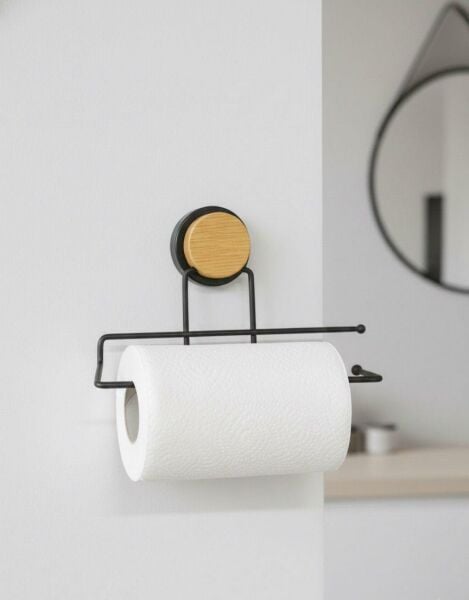 Okyanus Home Ahşap Desenli Magic Fix Sihirli Yapışkan Siyah Kağıt Havluluk