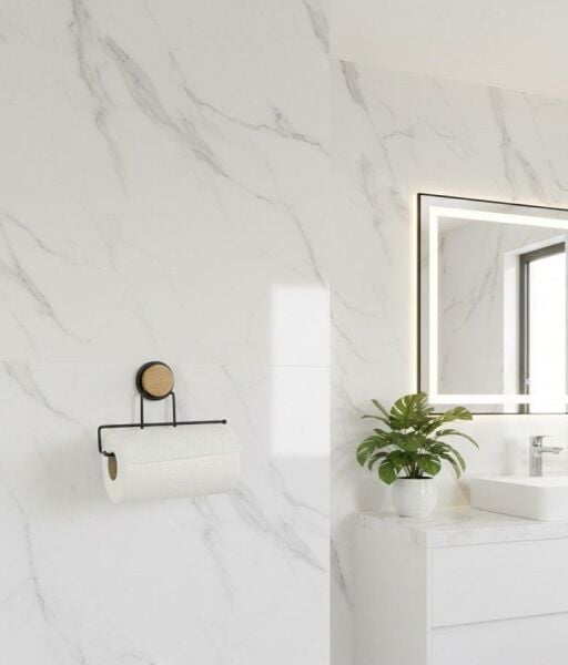 Okyanus Home Ahşap Desenli Magic Fix Sihirli Yapışkan Siyah Kağıt Havluluk