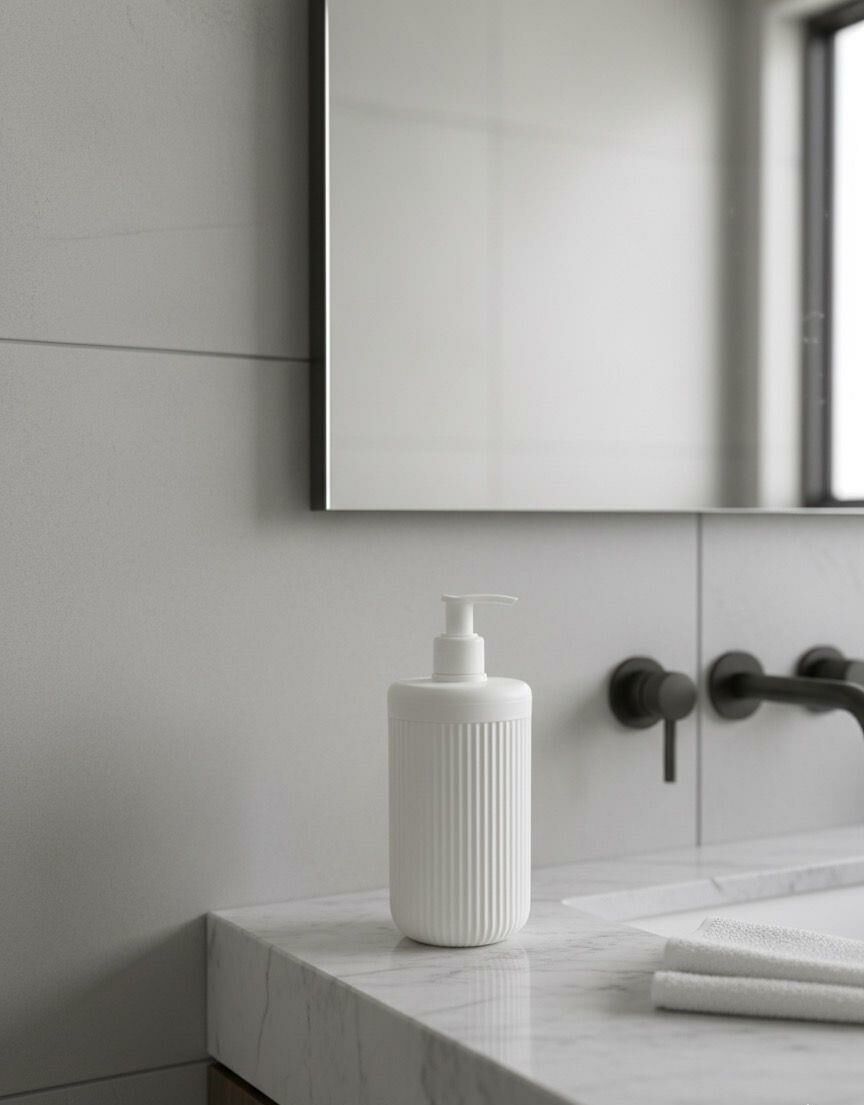 Okyanus Home Linea Beyaz Yuvarlak Sıvı Sabunluk