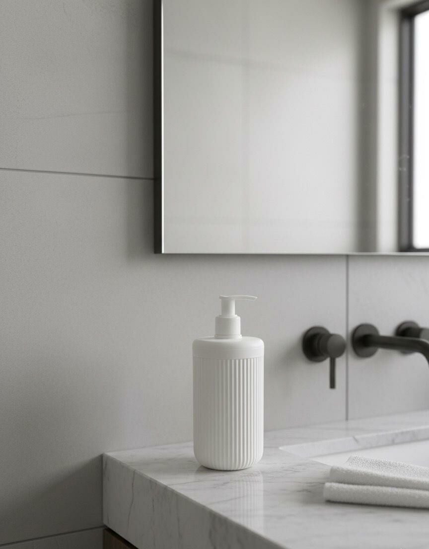 Okyanus Home Linea Beyaz Yuvarlak Sıvı Sabunluk