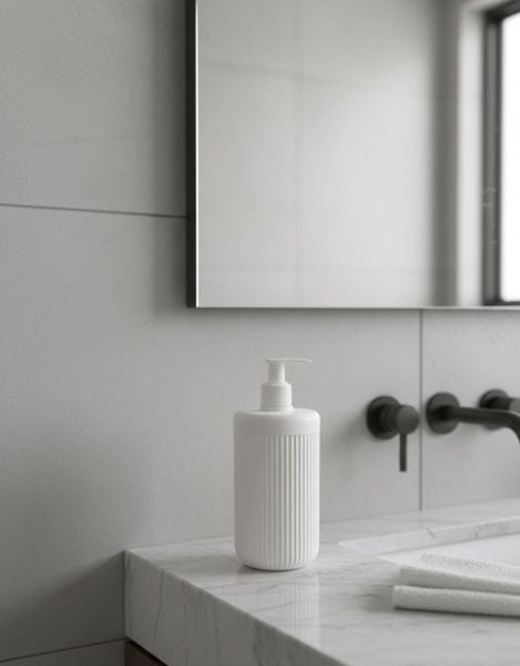 Okyanus Home Linea Beyaz Yuvarlak Sıvı Sabunluk