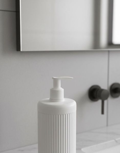 Okyanus Home Linea Beyaz Yuvarlak Sıvı Sabunluk