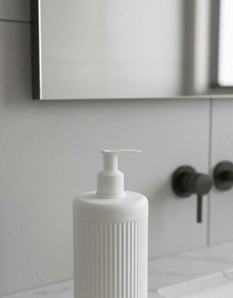Okyanus Home Linea Beyaz Yuvarlak Sıvı Sabunluk