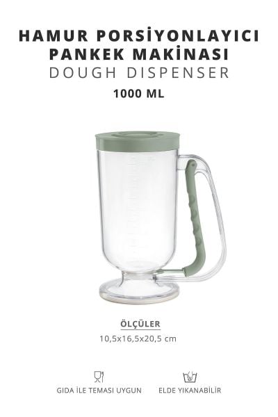 Okyanus Home Yeşil Ölçülü Hamur Porsiyonlayıcı