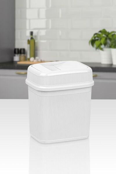 Okyanus Home Beyaz 5 lt Fitilli Çöp Kovası