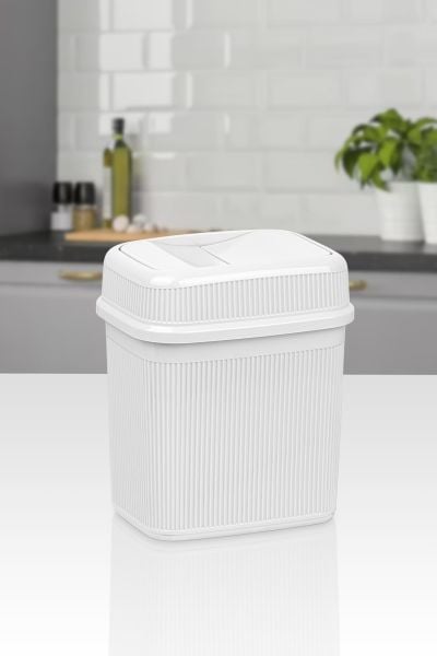 Okyanus Home Beyaz 5 lt Fitilli Çöp Kovası