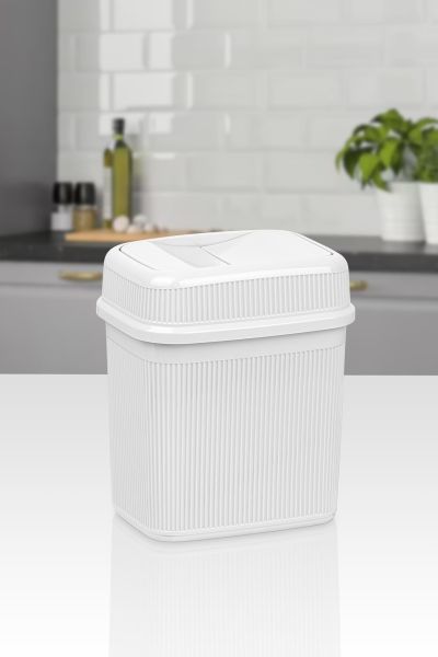 Okyanus Home Beyaz 5 lt Fitilli Çöp Kovası