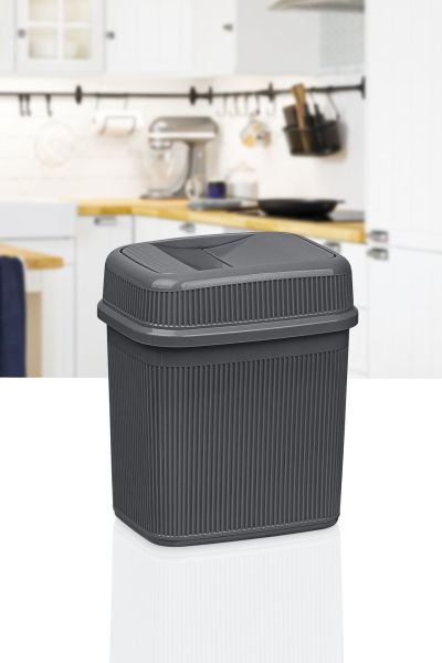 Okyanus Home Antrasit 5 lt Fitilli Çöp Kovası