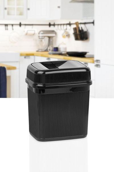 Okyanus Home Siyah 5 lt Fitilli Çöp Kovası