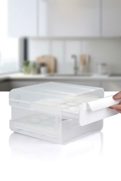 Okyanus Home 32 Bölmeli İki Katlı Çekmeceli Pratik Yumurtalık Düzenleyici