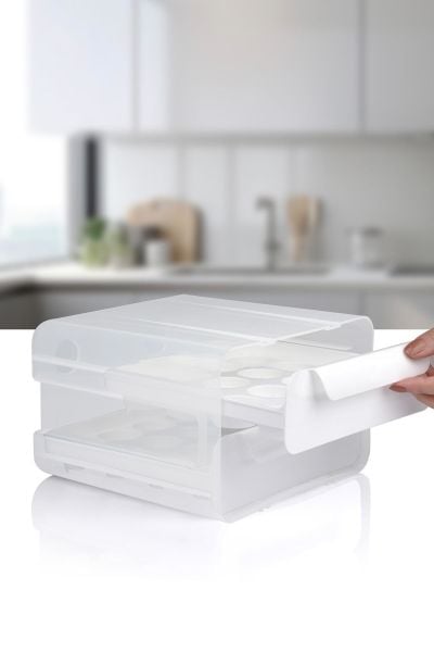 Okyanus Home 32 Bölmeli İki Katlı Çekmeceli Pratik Yumurtalık Düzenleyici