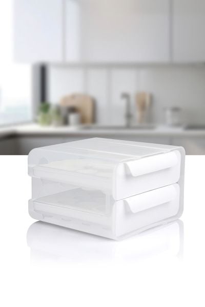 Okyanus Home 32 Bölmeli İki Katlı Çekmeceli Pratik Yumurtalık Düzenleyici