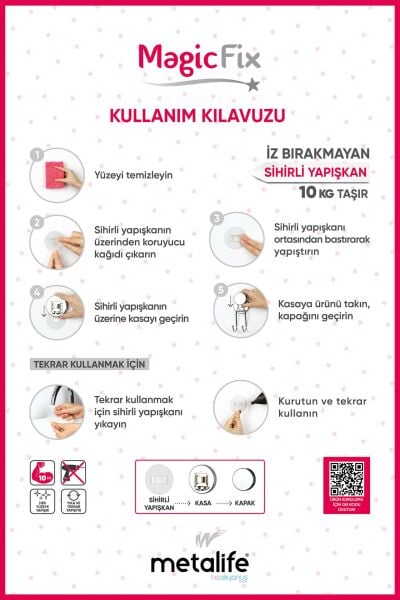Okyanus Home Magic Fix Yuvarlak Havluluk - İz Bırakmayan Sihirli Yapışkan