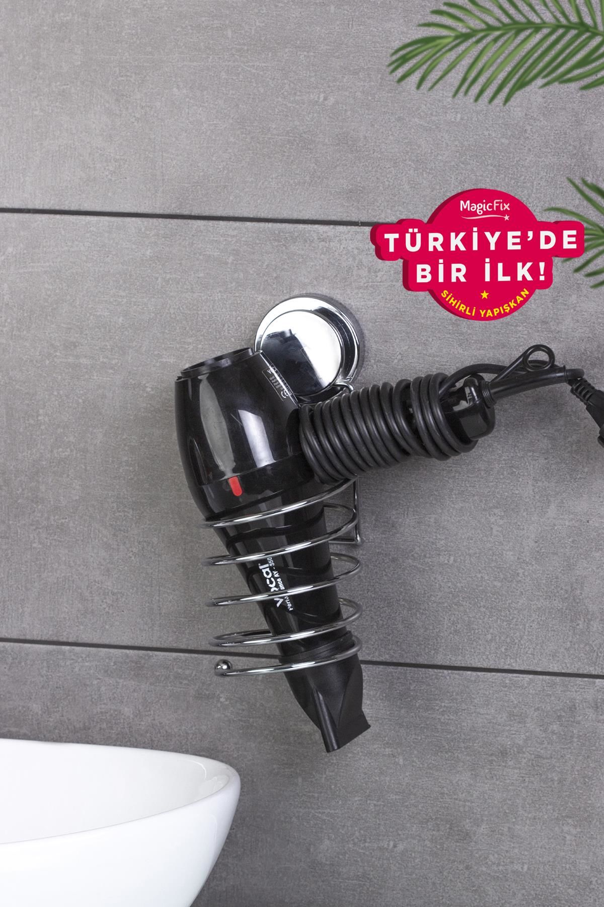 Okyanus Home Magic Fix Saç Kurutma Makine Askısı - İz Bırakmayan Sihirli Yapışkan