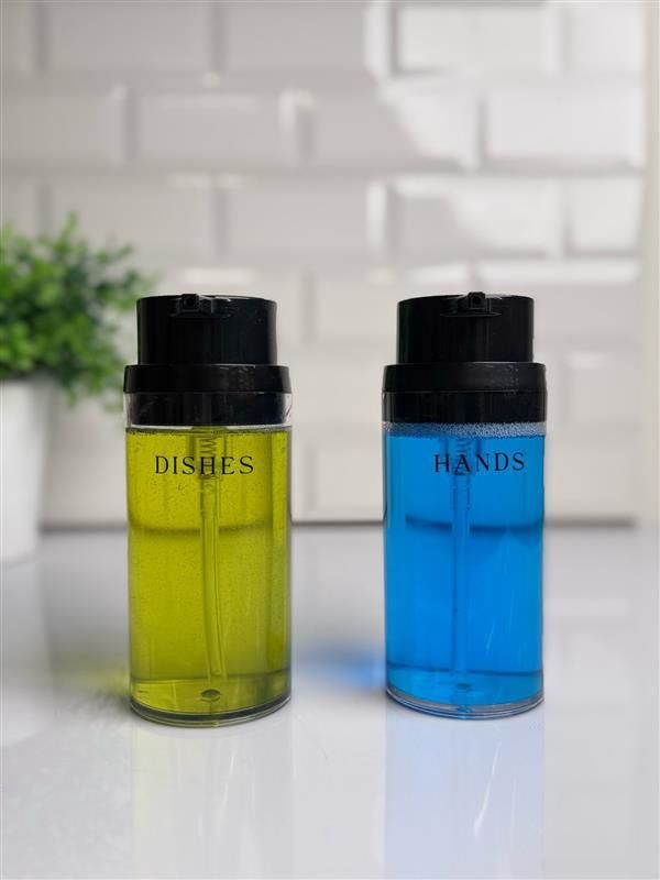 Okyanus Home Siyah Deluxe Yuvarlak 2'li Şeffaf Sıvı Sabunluk