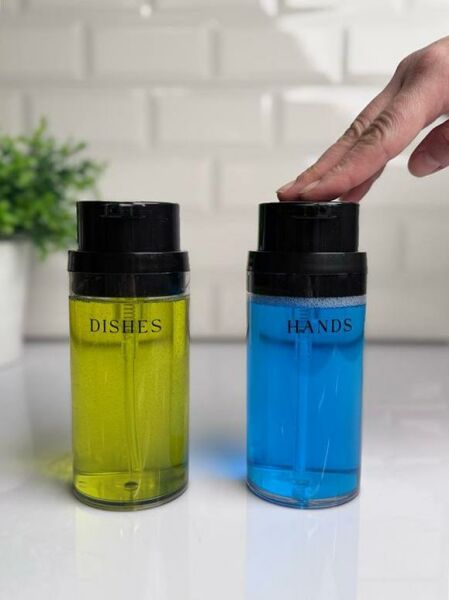 Okyanus Home Siyah Deluxe Yuvarlak 2'li Şeffaf Sıvı Sabunluk