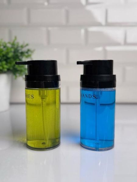 Okyanus Home Siyah Deluxe Yuvarlak 2'li Şeffaf Sıvı Sabunluk