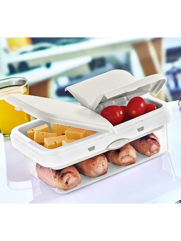 Okyanus Home Bej-Şeffaf 4 bölmeli Clickli Lunch Box