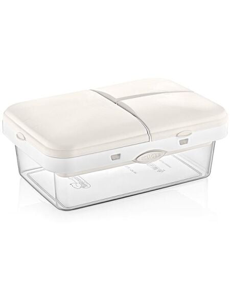 Okyanus Home Bej-Şeffaf 4 bölmeli Clickli Lunch Box