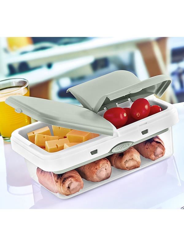 Okyanus Home Yeşil-Şeffaf 4 bölmeli Clickli Lunch Box