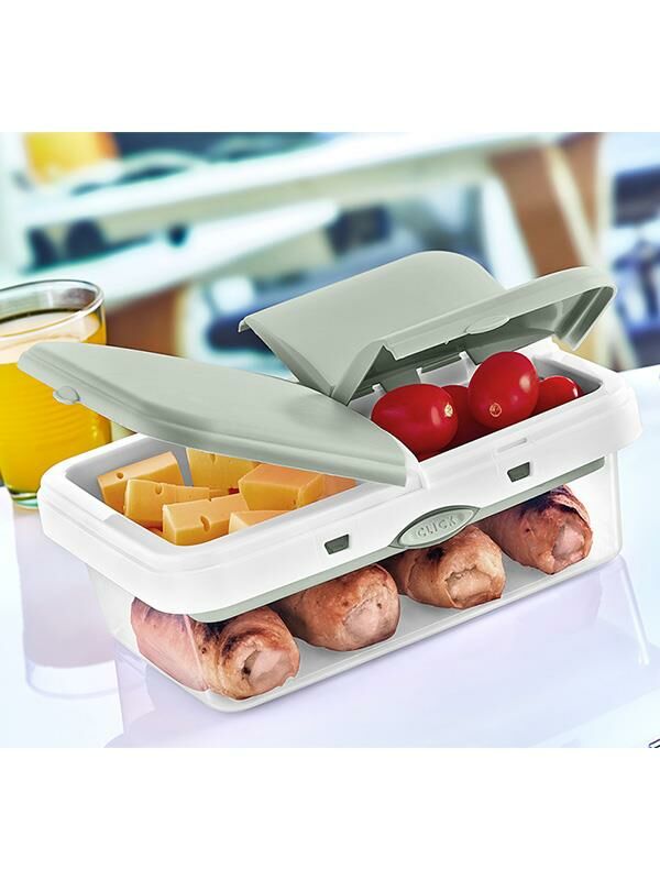 Okyanus Home Yeşil-Şeffaf 4 bölmeli Clickli Lunch Box