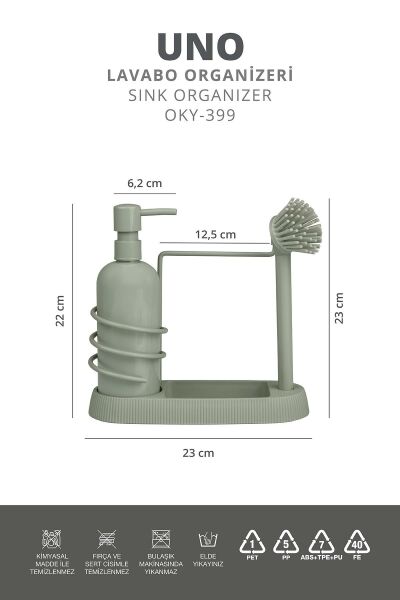 Okyanus Home Uno Lavabo Organizer - Yeşil