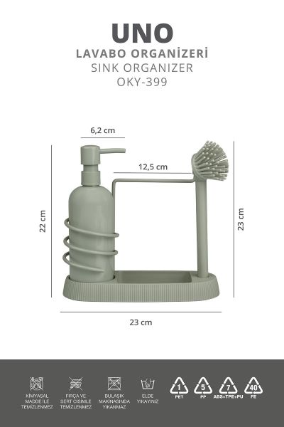 Okyanus Home Uno Lavabo Organizer - Yeşil