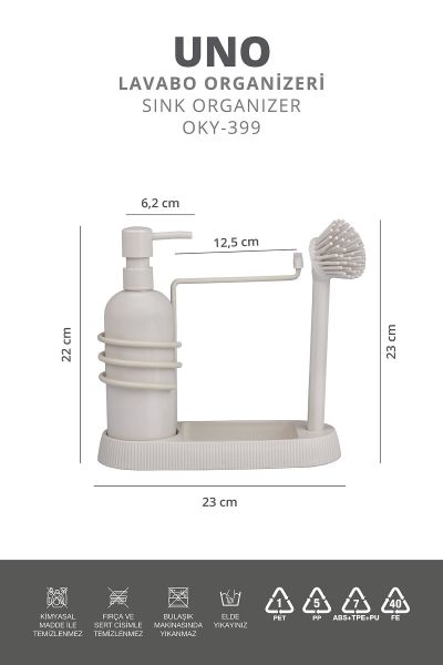 Okyanus Home Uno Lavabo Organizer - Bej