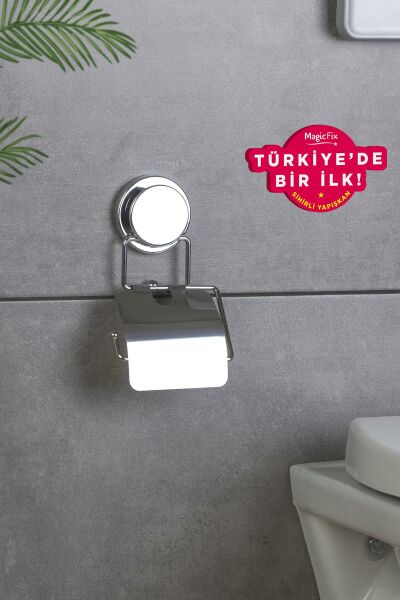 Okyanus Home Magic Fix Kapaklı Tuvalet Kağıtlık -İz Bırakmayan Sihirli Yapışkan