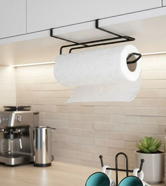 Okyanus Home Siyah Askılı Kağıt Havluluk