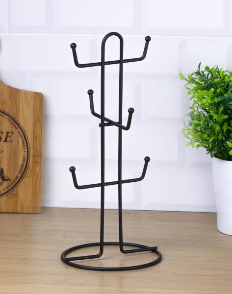 Okyanus Home Siyah Kupa ve Fincan Askılığı