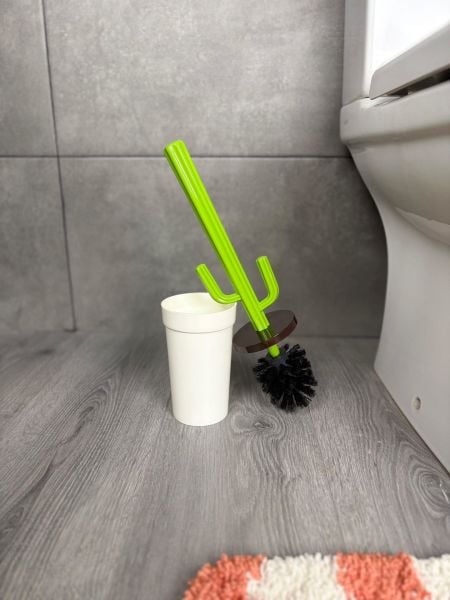 Okyanus Home Kaktüs WC Fırça Seti - Beyaz