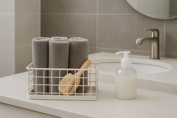 Okyanus Home Dikdörtgen Beyaz Metal Organizer Sepet Mini 13,5x23 Cm