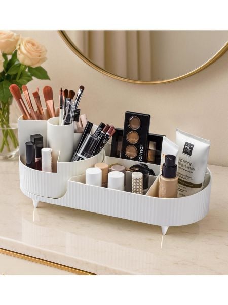 Okyanus Home 360° Dönebilen Maxi Makyaj Organizeri Bej